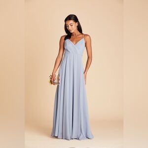 Kaia Dress Chiffon Dusty Blue